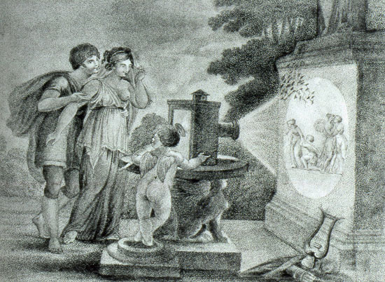 Jean Friedrich August Schall: „Die Zauberlaterne der Liebe / La Lanterne Magique de l’Amour“, um 1810