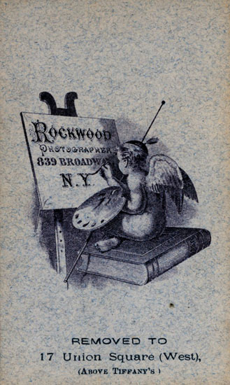 Untersatzkarton von Geo C. Rockwood in New York, 1890